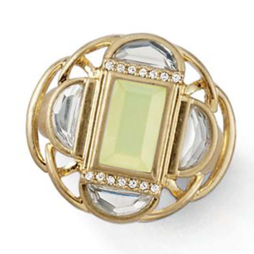 LS-39 Lia Sophia Jewelry Compass Ring Rare and Gorgeous in Gold RV98